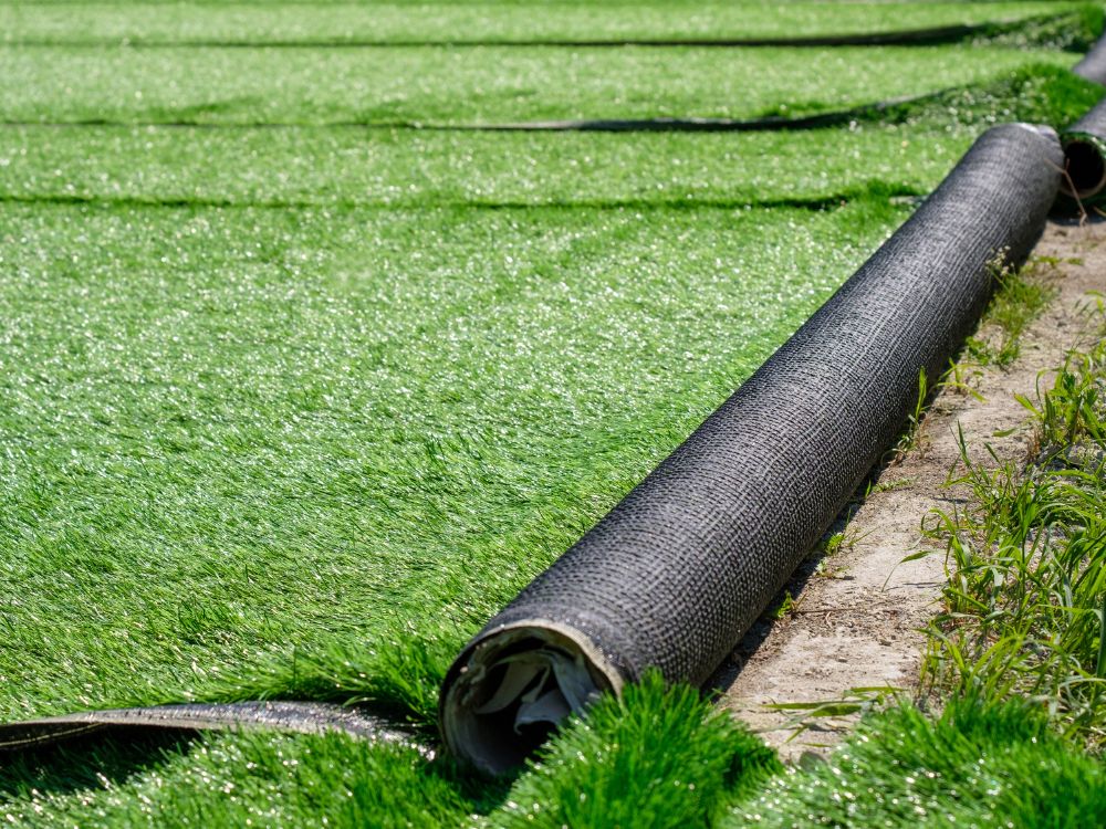 como fazer um campo de grama sintética