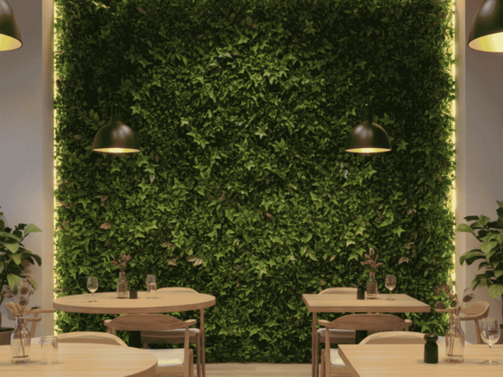 Jardim vertical artificial realista