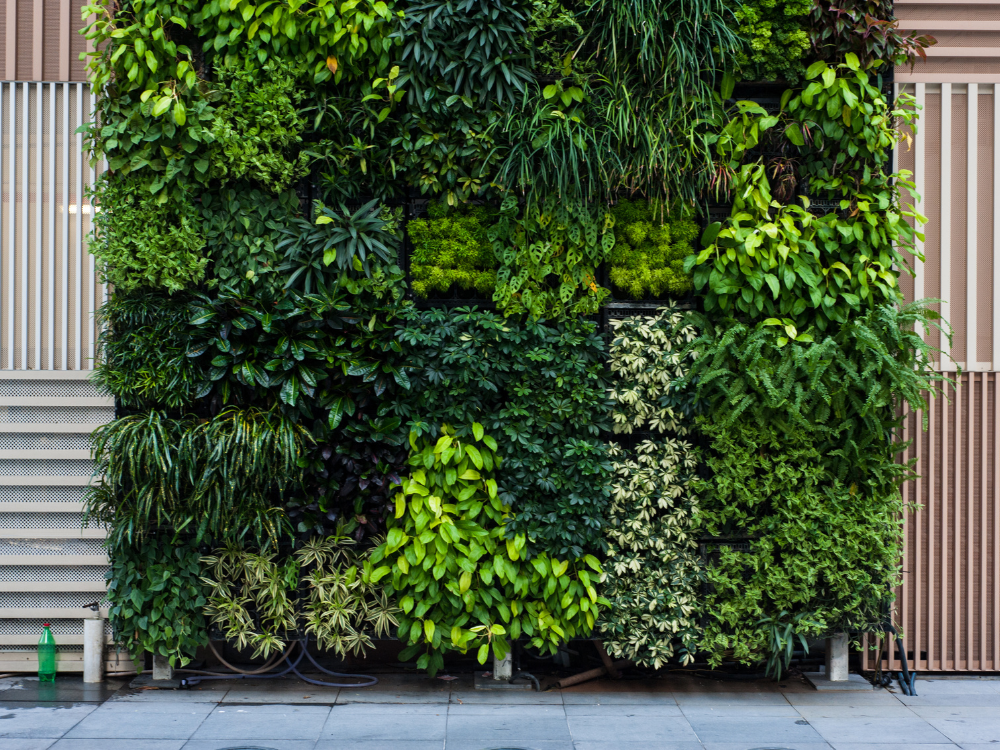 Jardim vertical artificial realista